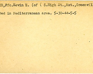 World War II, Vindicator, Kevin E. Cooper, Greenville, wounded, Mediterranean, 1944