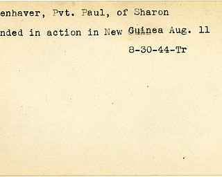 World War II, Vindicator, Paul Copenhaver, wounded, New Guinea, 1944, Trumbull