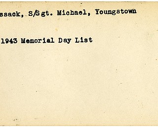 World War II, Vindicator, Michael Cossack, Youngstown, 1943