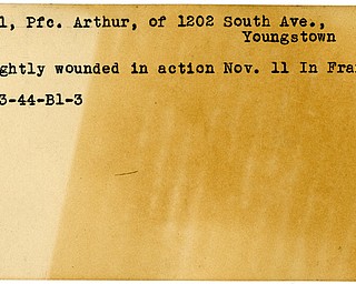 World War II, Vindicator, Arthur Dahl, Youngstown, wounded, France, 1944