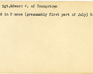 World War II, Vindicator, Edward J. Daley, Youngstown, wounded, France, 1944