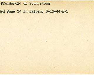 World War II, Vindicator, Harold Dash, Youngstown, wounded, Saipan, 1944