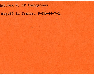 World War II, Vindicator, Lex M. Davis, Youngstown, killed, France, 1944
