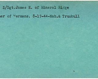 World War II, Vindicator, James E. Dawes, Mineral Ridge, prisoner, Germany, 1944, Mahoning, Trumbull