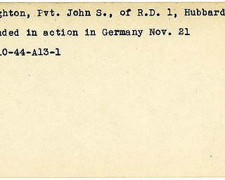 World War II, Vindicator, John S. Doughton, Hubbard, wounded, Germany, 1944