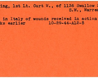 World War II, Vindicator, Curt W. Dowling, Warren, wounded, killed, 1944