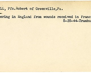 World War II, Vindicator, Robert Driscoll, Greenville, wounded, France, 1944, Trumbull