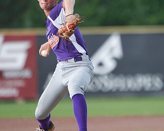 Creekside Fitness' Brady Hansen pitches during the NABF World Series championship game against the New York Nines at Cene Park on Sunday. Creekside lost 5-0. EMILY MATTHEWS | THE VINDICATOR