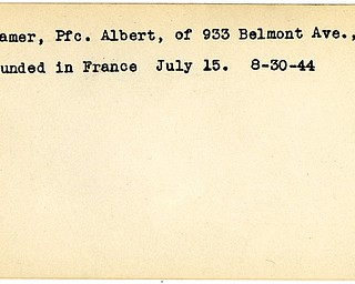 World War II, Vindicator, Albert Cramer, wounded, France, 1944