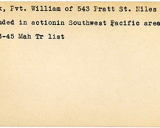 World War II, Vindicator, William Crank, Niles, wounded, Pacific, 1945, Mahoning, Trumbull