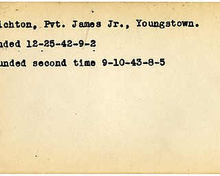 World War II, Vindicator, James Crichton Jr, Youngstown, wounded, 1942, 1943