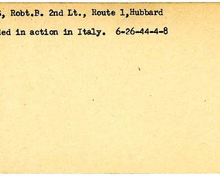 World War II, Vindicator, Robert B. Evans, Hubbard, wounded, Italy, 1944