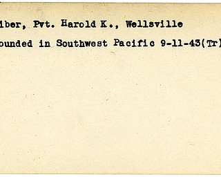 World War II, Vindicator, Harold K. Fiber, Wellsville, wounded, Pacific, 1943, Trumbull