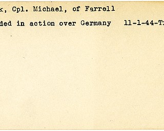 World War II, Vindicator, Michael Flack, Farrell, wounded, Germany, 1944, Trumbull