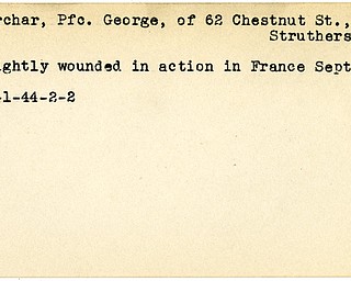 World War II, Vindicator, George Garchar, Struthers, wounded, France, 1944
