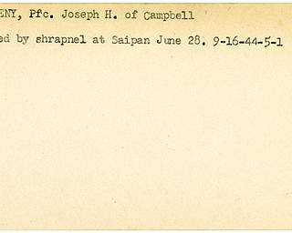 World War II, Vindicator, Joseph H. Gerzseny, Campbell, wounded, Saipan, 1944