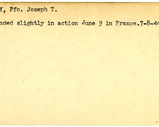 World War II, Vindicator, Joseph T. Gray, wounded, France, 1944