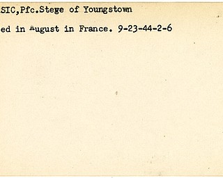 World War II, Vindicator, Steve Matjasic, Youngstown, wounded, France, 1944