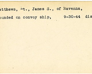 World War II, Vindicator, James S. Matthews, Ravenna, wounded, convoy ship, 1944