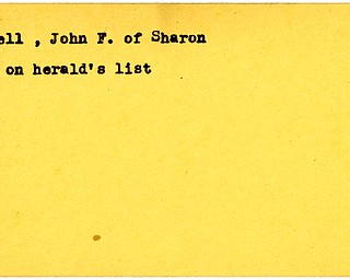 World War II, Vindicator, John F. Maxwell, Sharon, died, herald's list