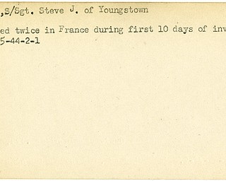 World War II, Vindicator, Steve J. Mayer, Youngstown, wounded twice, wounded, France, invasion, 1944