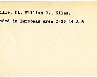 World War II, Vindicator, William C. Melillo, Niles, wounded, Europe, 1944
