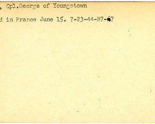 World War II, Vindicator, George Meshel, Youngstown, wounded, France, 1944