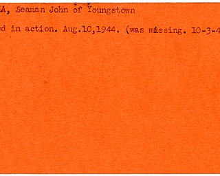 World War II, Vindicator, John Mikula, missing, 1942, killed, 1944