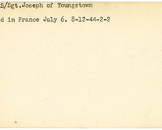 World War II, Vindicator, Joseph Mikus, Youngstown, wounded, France, 1944