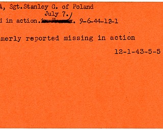World War II, Vindicator, Stanley G. Nalipa, Poland, missing, 1943, killed, 1944