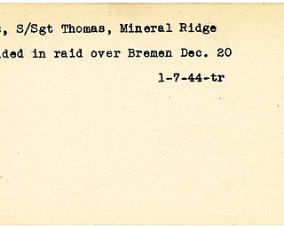 World War II, Vindicator, Thomas Nass, Mineral Ridge, wounded, Bremen, 1944, Trumbull