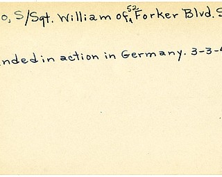 World War II, Vindicator, William Nigro, Sharon, wounded, Germany, 1945, Trumbull