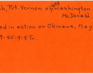 World War II, Vindicator, Vernon Nock, McDonald, killed, Okinawa, 1945, Trumbull