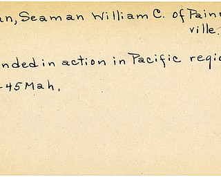 World War II, Vindicator, William C. Nolan, Painesville, wounded, Pacific, 1945, Mahoning