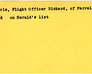 World War II, Vindicator, Richard Norris, Farrell, died