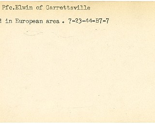 World War II, Vindicator, Elwin Novak, Garrettsville, wounded, Europe, 1944