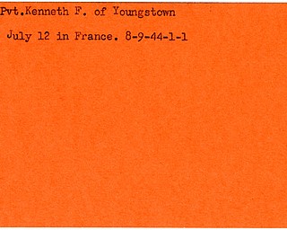 World War II, Vindicator, Kenneth F. Novy, Youngstown, killed, France, 1944