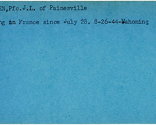 World War II, Vindicator, J.L. O'Brien, Painesville, missing, France, 1944, Mahoning