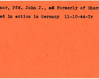 World War II, Vindicator, John J. O'Connor, Sharon, killed, Germany, 1944, Trumbull