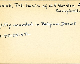 World War II, Vindicator, Louis Palusak, Campbell, wounded, Belgium, 1945, Trumbull