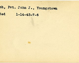 World War II, Vindicator, John J. Papach, Youngstown, wounded, 1943