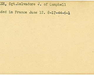 World War II, Vindicator, Salvadore J. Parish, Campbell, wounded, France, 1944