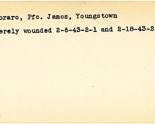 World War II, Vindicator, James Pecoraro, Youngstown, wounded, 1943