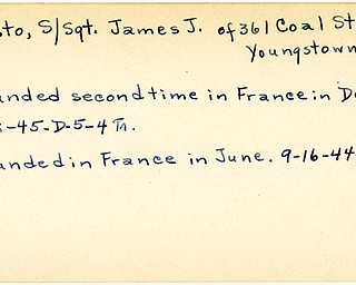 World War II, Vindicator, James J. Piesto, Youngstown, wounded, wounded second time, France, 1944, 1945, Trumbull