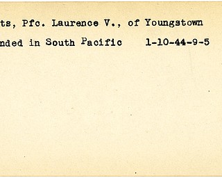World War II, Vindicator, Laurence V. Pitts, Youngstown, wounded, South Pacific, 1944