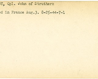 World War II, Vindicator, John Pomeroy, Struthers, wounded, France, 1944