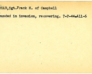 World War II, Vindicator, Frank H. Pozar, Campbell, wounded, 1944