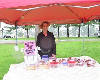 Neighbors | Jessica Harker .Mama Pearl's Baking set up a stand at the Austintown Farmers Market's opening day June 10.