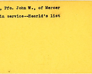 World War II, Vindicator, John W. Large, Mercer, died in service, Hearld's list
