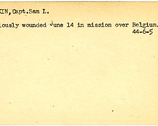 World War II, Vindicator, Sam L. Laskin, wounded, Belgium, 1944